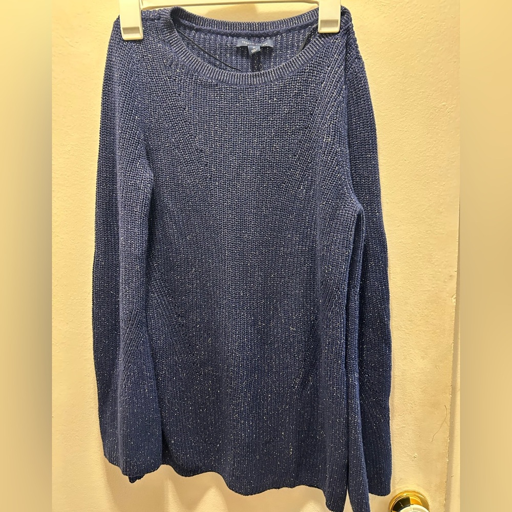 Tommy Hilfiger navy and gold sparkly sweater